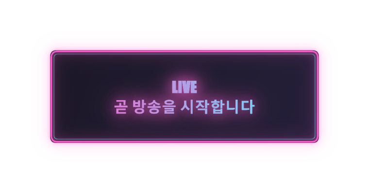핑크 네온 방송시작 애니메이션 프리셋